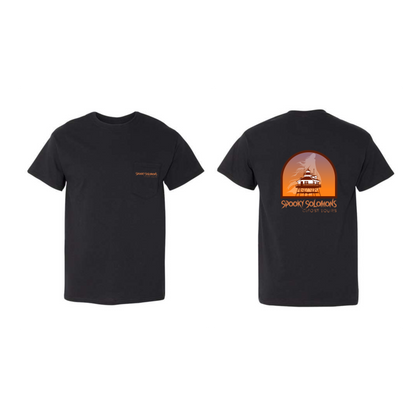 Spooky Solomon's Ghost Tour Pocket T-Shirt Gildan G530