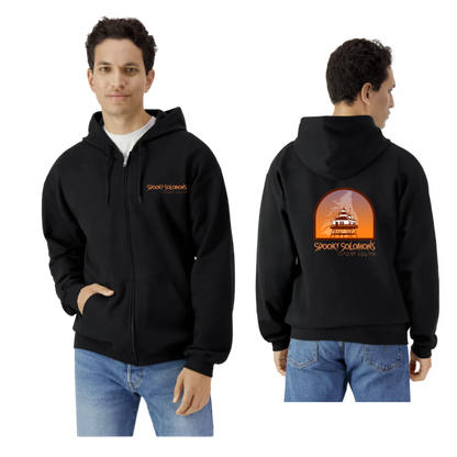 Spooky Solomon's Ghost Tour Zippered Hoodie Gildan SF600